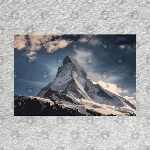 Matterhorn Digital Painting by gktb